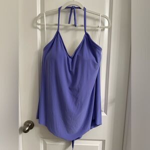 Soma Magic Suit Tankini Top Underwire Support Size 16 Color Violet